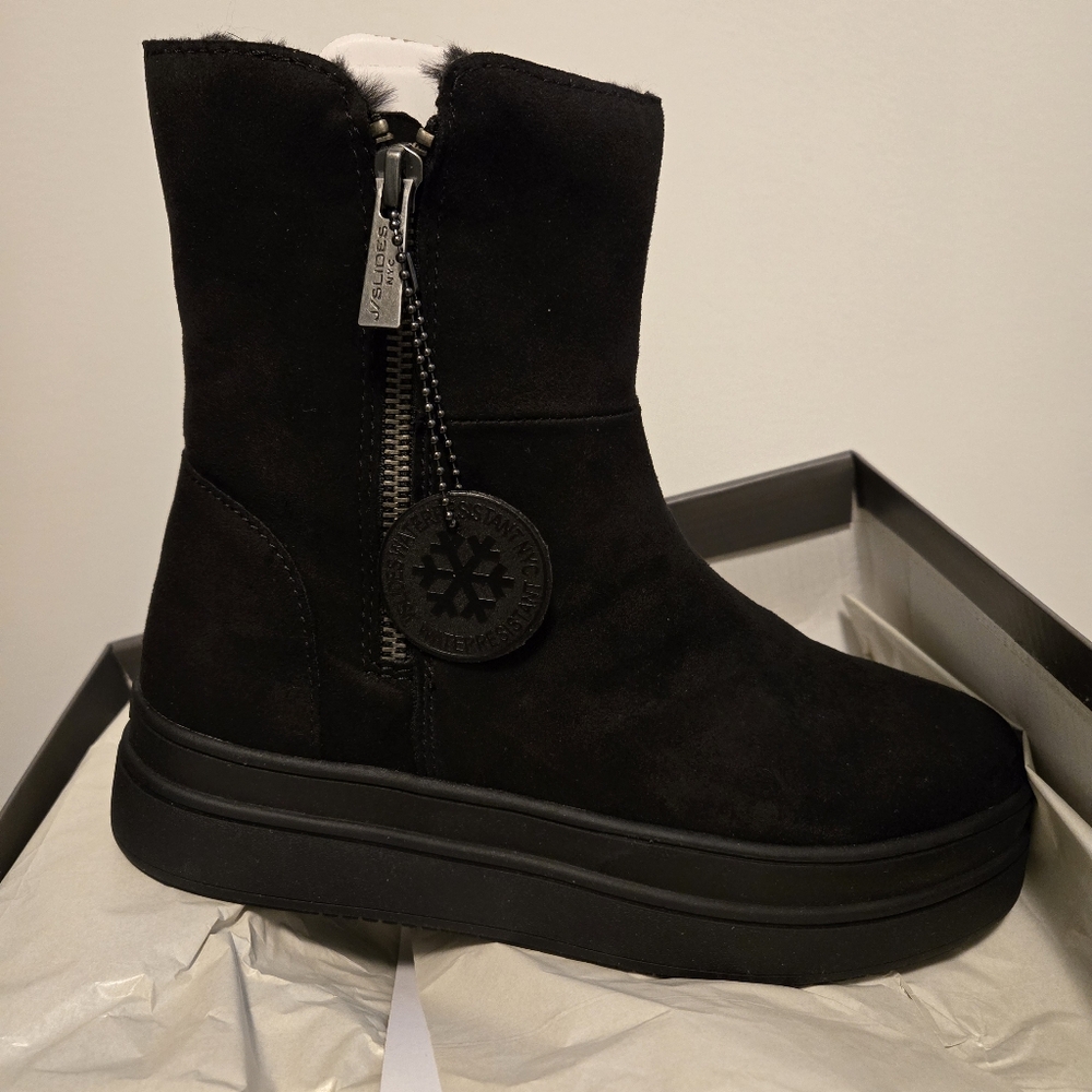 J/SLIDES Black Suede Luxe Truly WP